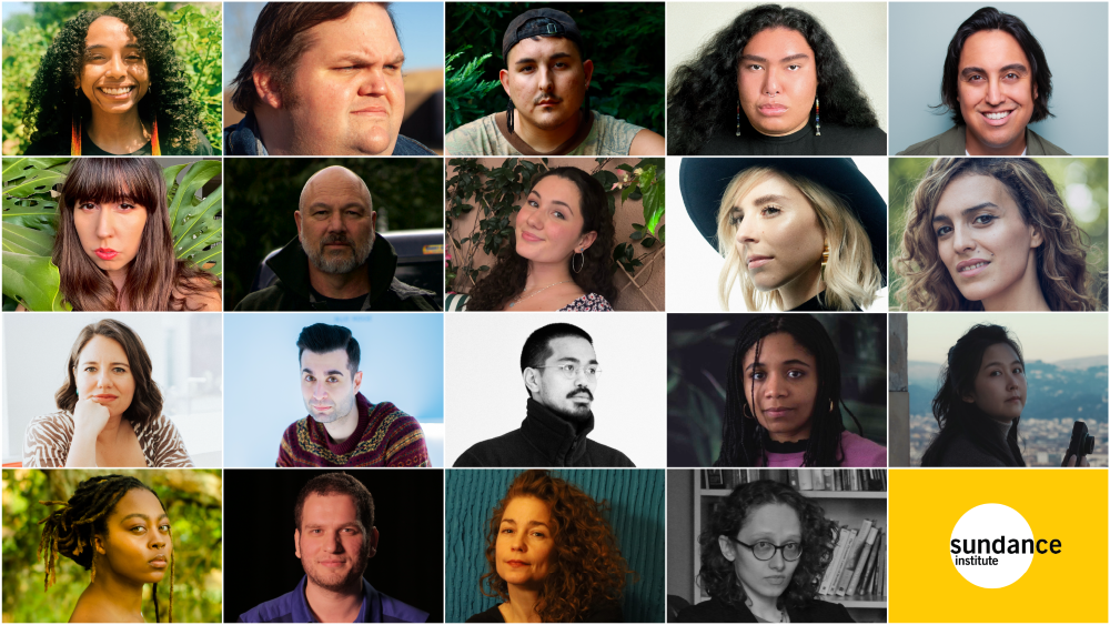 This is a composite photo of fellows in the 2022 Native, Directors, and Screenwriters Labs