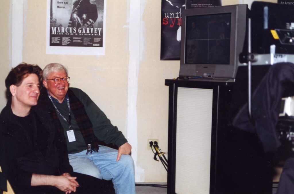 Roger Ebert attends the 2001 House of Docs. Photo by Jill Gibbons