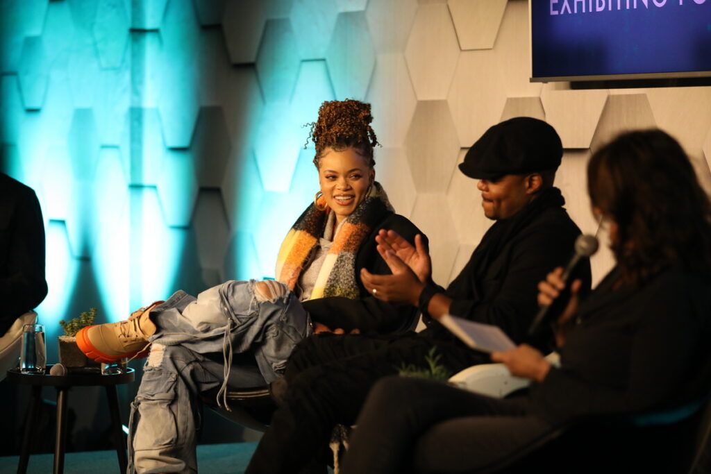 Andra Day and Titus Kaphar at BMI Music Panel (Photo by Breanna Downs/Shutterstock)