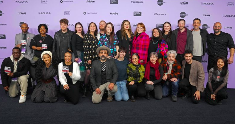 The cast and crew of 2024 Sundance Film Festival’s Documentary Shorts. (Photo by: Suzanne Cordeiro/Shutterstock)