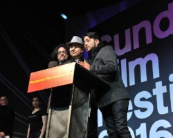 Audience Award World Cinema Dramatic awarded to 'Between Sea and Land.' Photographer: Stephen Speckman