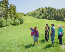 Director Tayarisha Poe and crew scout the Sundance Mountain Resort for locations to shoot 'Selah and the Spades.' Photographer: Brandon Cruz