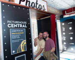 Guests enjoy ice cream and a free photo booth at the 2017 Sundance Film Festival: London. Photographer: Joanne Davidson