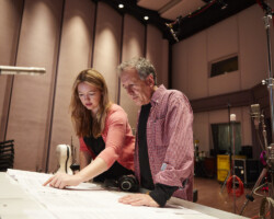 'Forgiveness' director Elizabeth Stopford and Peter Golub, Director of the Sundance Institute Film Music Program. Photographer: Rob Williamson