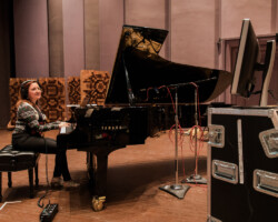 Composer Cindy O'Connor at the 2017 Music and Sound Design Lab at Skywalker Sound. Photographer: Kate Webber