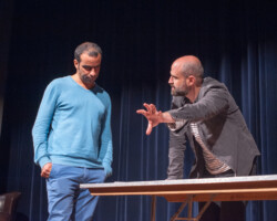 Director Wissam Arbache and creative consultant Mauricio Katz work on 'One Thousand and One Nights.' Photographer: Jonathan Hickerson
