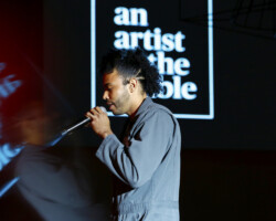 Actor Daveed Diggs performs during An Artist at the Table. Photographer: Ryan Kobane