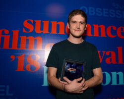 Director Bo Burnham wins the Audience Favourite Award for 'Eighth Grade.' Photographer: Joanne Davidson