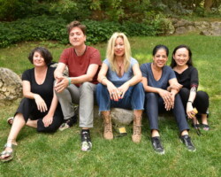 Documentary Film Program fellows at the Creative Producing Lab (L-R): Alice Henty, Gabriel Sedgwick, Mara Adina, Amilca Palmer, and Violet Feng. Photographer: Brandon Cruz