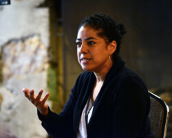 Producing fellow Amilca Palmer discusses her documentary 'Going to Mars: The Nikki Giovanni Project.' Photographer: Jonathan Hickerson