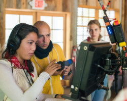 Director/screenwriter Beth De Araujo and Felipe Mieres on the set of 'Josephine.' Photographer: Jonathan Hickerson