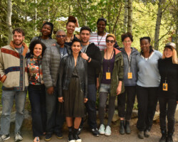 Fellows of the 2018 New Frontier Story Lab at the Sundance Mountain Resort. Photographer: Brandon Cruz