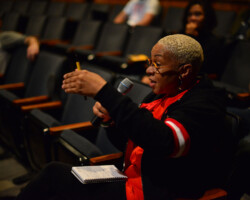 Creative advisor Joy DeGruy during the 2018 New Frontier Story Lab presentations. Photographer: Jonathan Hickerson