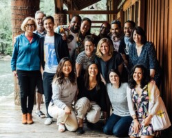 A group shot of the Feature Film fellows, advisors, and staff at the 2019 Creative Producing Lab. Photographer: Jen Fairchild