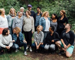 A group shot of the Documentary Film fellows, advisors, and staff at the 2019 Creative Producing Lab. Photographer: Jen Fairchild