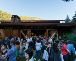Guests of the 2019 Creative Producing Summit gather for a closing night reception. Photographer: Jonathan Hickerson