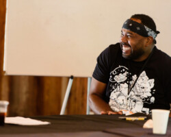 'Animal' producing fellow Kenneth Renaldo Reynolds at the 2019 Creative Producing Lab. Photographer: Whitney Lewis