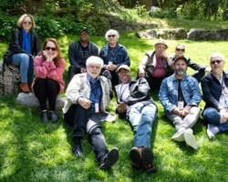 Creative advisors for the 2019 June Screenwriters Lab pose for a group photo. Photographer: Jen Fairchild