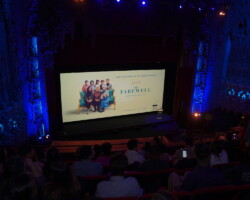 Atmosphere inside the Ace Hotel Theater before a screening of 'The Farewell.' Photographer: Nalani Hernandez