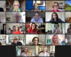 Fellows and creative advisors gather virtually during the 2021 Directors Lab. Photographer: Sundance