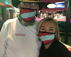 Tropic Cinema Executive Director Carla Turner with filmmaker Terry George at a Satellite Screen presentation of 'Rita Moreno: Just a Girl Who Decided to Go For It' in Key West, FL. Photographer: Tropic Cinema