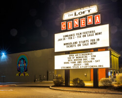 The Loft Cinema Satellite Screen marquee in Tucson, AZ. Photographer: The Loft Cinema