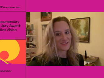 Margaret Brown accepts the U.S. Documentary Special Jury Award: Creative Vision for 'Descendant.' Photographer: Descendant