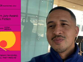 Walter Thompson-Hernández accepts the Short Film Jury Award: U.S. Fiction Presented by XRM Media for 'IF I GO THEY WILL MISS ME.' Photographer: IF I GO THEY WILL MISS ME