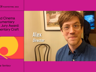 Alex Pritz accepts the World Cinema Documentary Special Jury Award: Documentary Craft for 'The Territory.' Photographer: The Territory