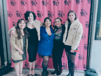 Producer Yesenia Tlahuel, Jacks Haupt, Doris Munoz, director Isabel Castro, and producer Tabs Breese attend the premiere of 'Mija.' Photographer: Mija