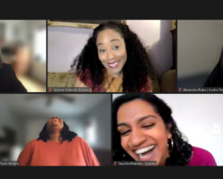Director Rachel Lears, producer Sabrina Schmidt Gordon, Alexandra Rojas, Rhiana Gunn-Wright, and Varshini Prakash attend the Q&A of the virtual premiere of 'To the End.' Photographer: Sundance