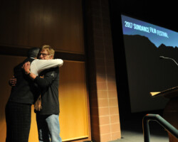 Sundance Film Festival Director John Cooper and President and Founder Robert Redford during the 'An Inconvenient Sequel: Truth to Power' premiere. Photographer: Stephen Speckman