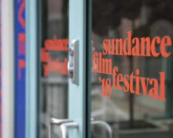Festival signage during the 2018 Sundance Film Festival. Photographer: Tiffany Roohani