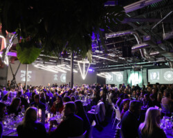 Guests take their seats for dinner at An Artist at the Table, presented by IMDbPro.