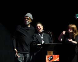 Directors Joe Brewster and Michele Stephenson win the U.S. Grand Jury Prize: Documentary for 'Going to Mars: The Nikki Giovanni Project.' Photographer: Stephen Speckman
