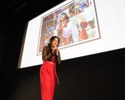 Episodic fellow Naomi Ko speaks about her project ‘The 20-Year Curse’ at Pitch Parlor 2023 in Los Angeles, CA. Photographer: Oscar Moreno