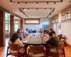 Atmosphere during a meeting at the 2025 Feature Film Producers Lab. Photo by Lance Roth