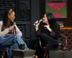 Ava DuVernay and Barbara Kopple during Cinema Cafe at the 2026 Sundance Film Festival. Photographer: Stephanie Dunn