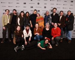 Cast and crew on the press line for the premiere of 'Closure' at Yarrow Theatre. Photographer: Lauren Wester