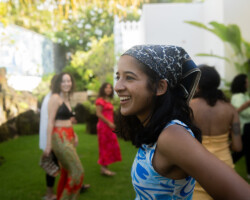 Fellow Samina Saifee during the 2024 Building Bridges Artist Retreat. Photographer: Elyse Butler
