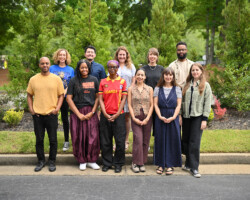 Fellows, advisors and program staff photographed together at the 2026 Documentary Edit Intensive in Peachtree City, GA. Photographer: Derek White