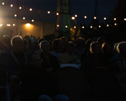Audience members listen to ‘The Weight’ director Padraic McKinley and actress Julia Jones speak on the film following a community screening. Photographer: Devon Wycoff
