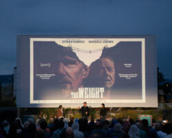 Programmer Shari Frilot hosts a discussion with director Padraic McKinley and actress Juila Jones following a community screening of their film 'The Weight'. Photographer: Devon Wycoff