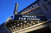 Egyptian Theatre marquee on Main Street in Park City. Photographer: Weston Bury