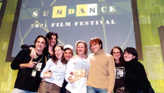 The cast and crew of "Hedwig and the Angry Inch" at the 2001 Awards Ceremony. Photo by Trisha Empey